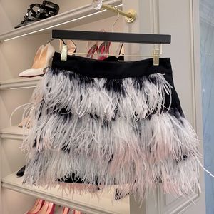 Milly Ostrich feather skirt with silk lining Size 0